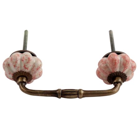 Baby Pink Ceramic Bridge Wardrobe Handle (Set Of One piece)